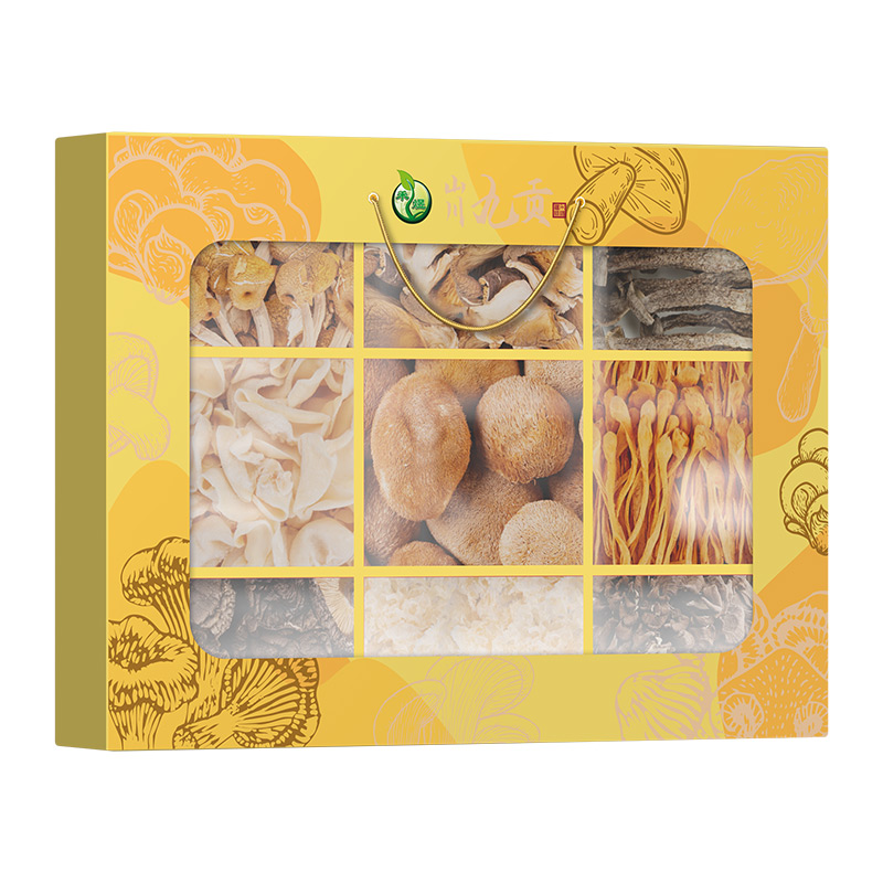 山川九贡-菌菇礼盒445g（单位：盒） 琥珀色