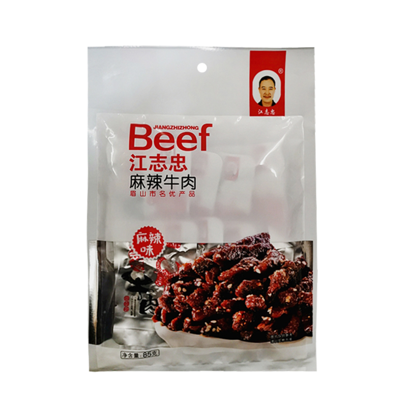 江志忠 麻辣牛肉干85g（单位：袋） 拿铁色