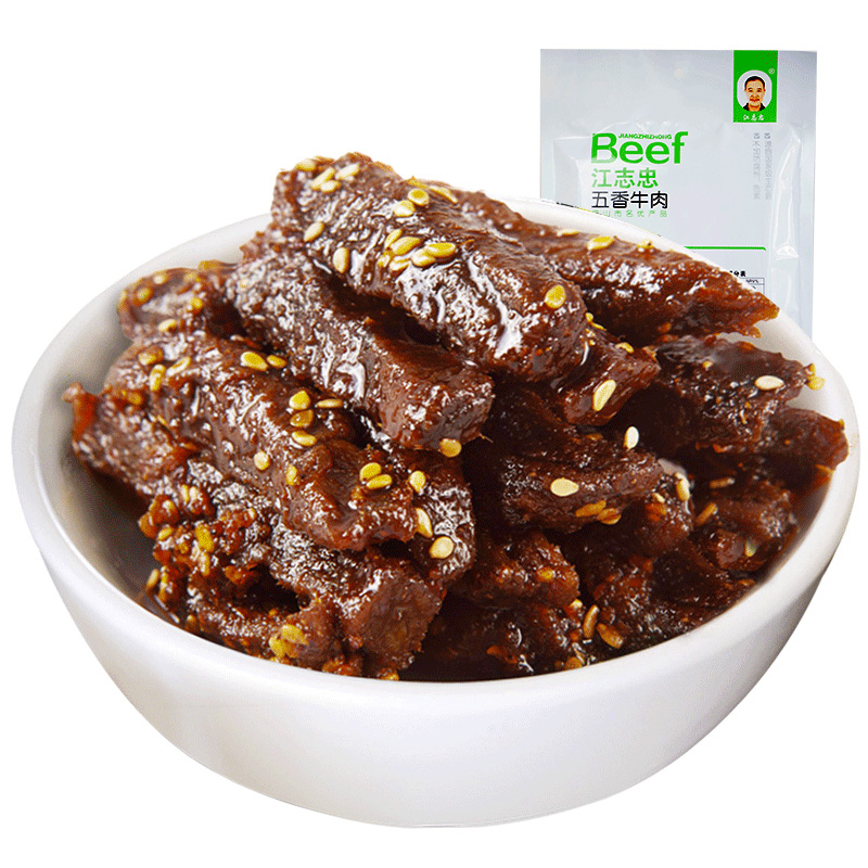江志忠 五香牛肉干85g（单位：袋） 拿铁色