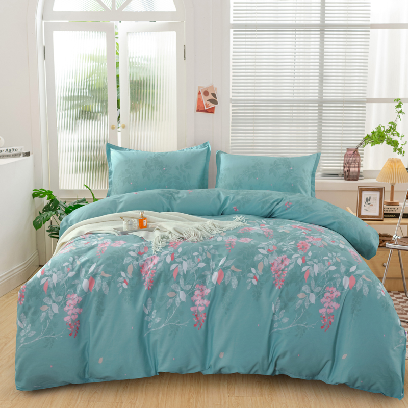 紫韵&ldquo;花季沐歌&rdquo;ZY-SC2015 生态全棉床饰套件 极光色