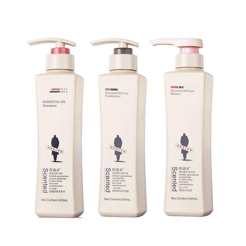阿道夫精油5感洗护套装(祛屑舒爽)420ml*3瓶 混色