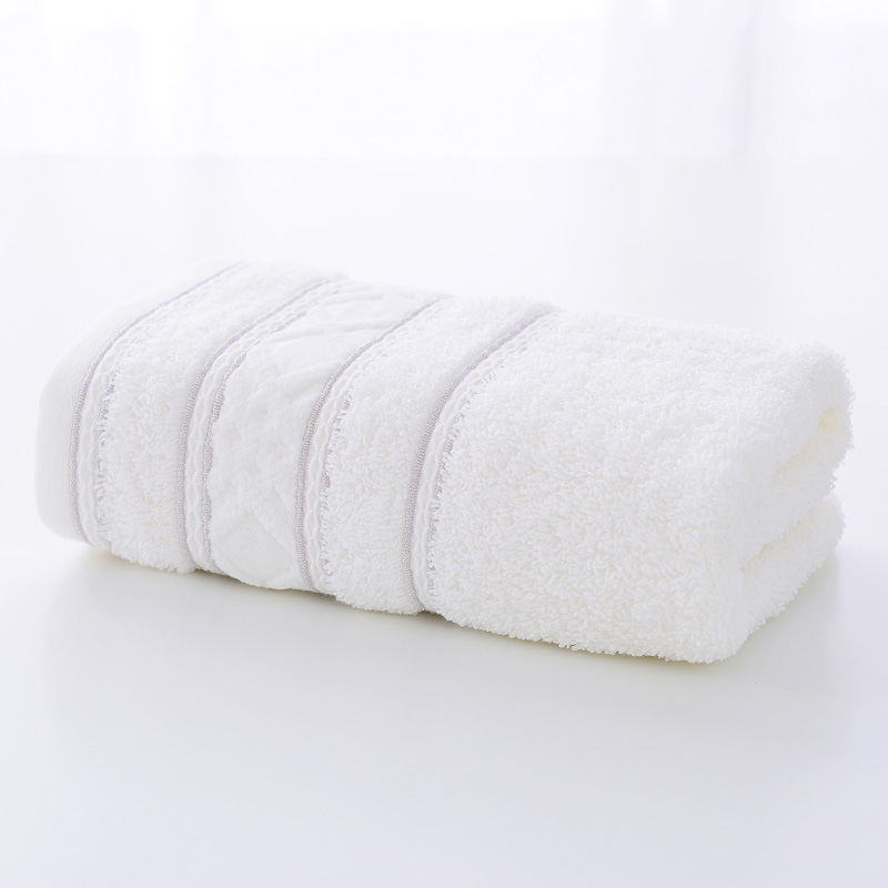 洁丽雅毛巾 精梳棉 盒装面巾 两条装 白蓝 W0401 混色