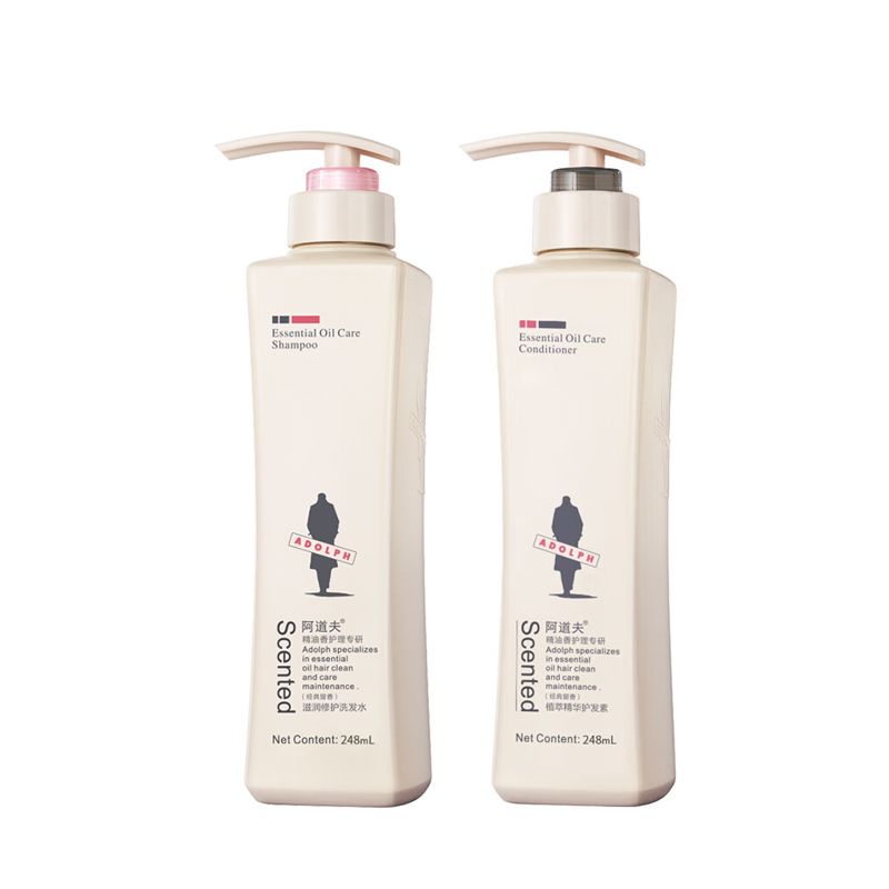 阿道夫精油香护理专研洗发水(滋润修护)248ml+护发素(植萃精华)248ml 混色