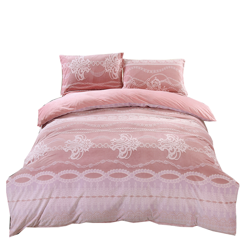 紫韵&ldquo;温婉如初&rdquo;ZY-SK836 浮雕暖绒床品 茱萸粉