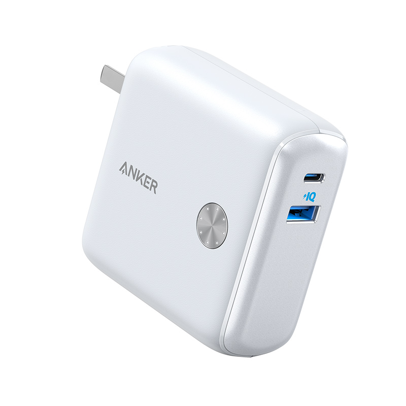 nker安克9800毫安时PD20W快充充电器充电宝二合一适配苹果15华为mate60Pro小米等 白色