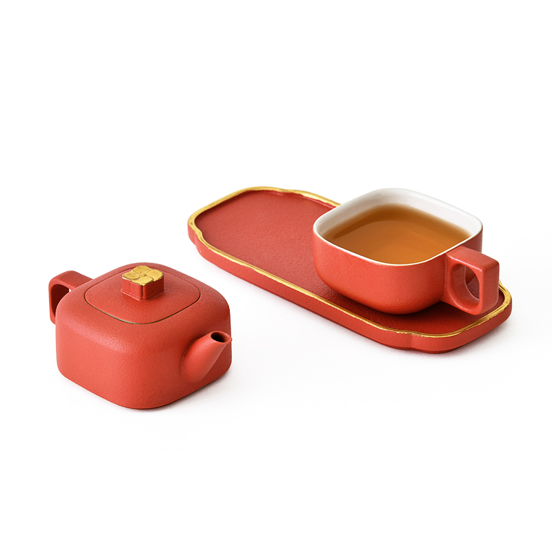 泊喜（Pertouch） 四合如意私享茶器（珊瑚橙）（单位：个）  