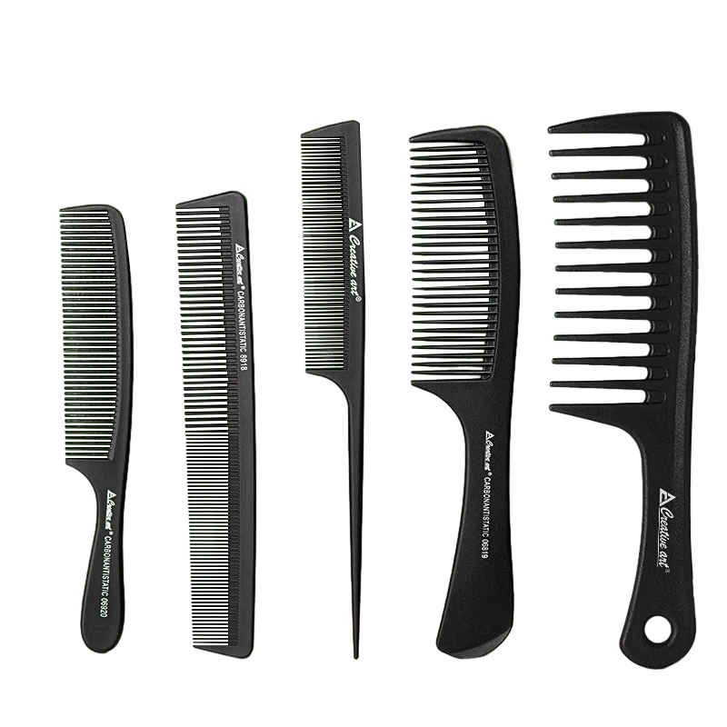 Creative art  TZ-06300/06819/444/06920/8918碳纤梳5件/套 黑色