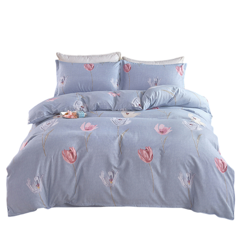 洁丽雅&ldquo;玫瑰心语&rdquo;加厚四件套200*230CM（单位：套）蓝色 尼加拉蓝