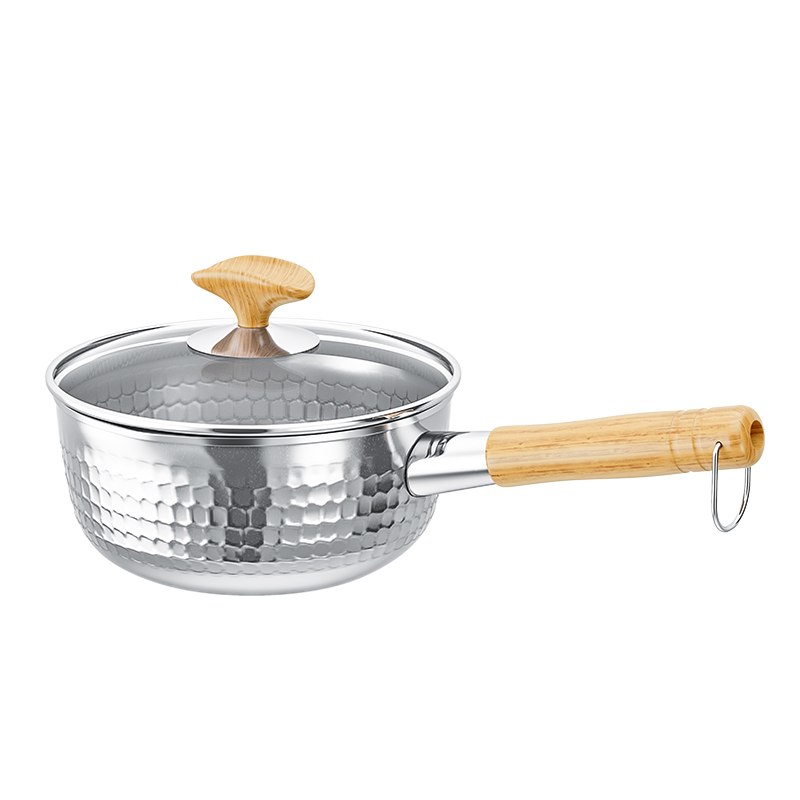 神田 钻石纹18cm雪平锅套装(锅+锅盖)（单位：套） 银色