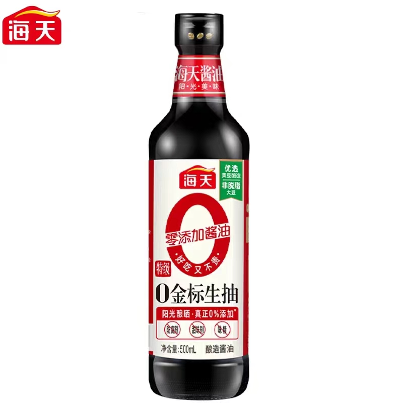 0添加金标生抽500ml（PET瓶）*2瓶 单位：盒 黄色
