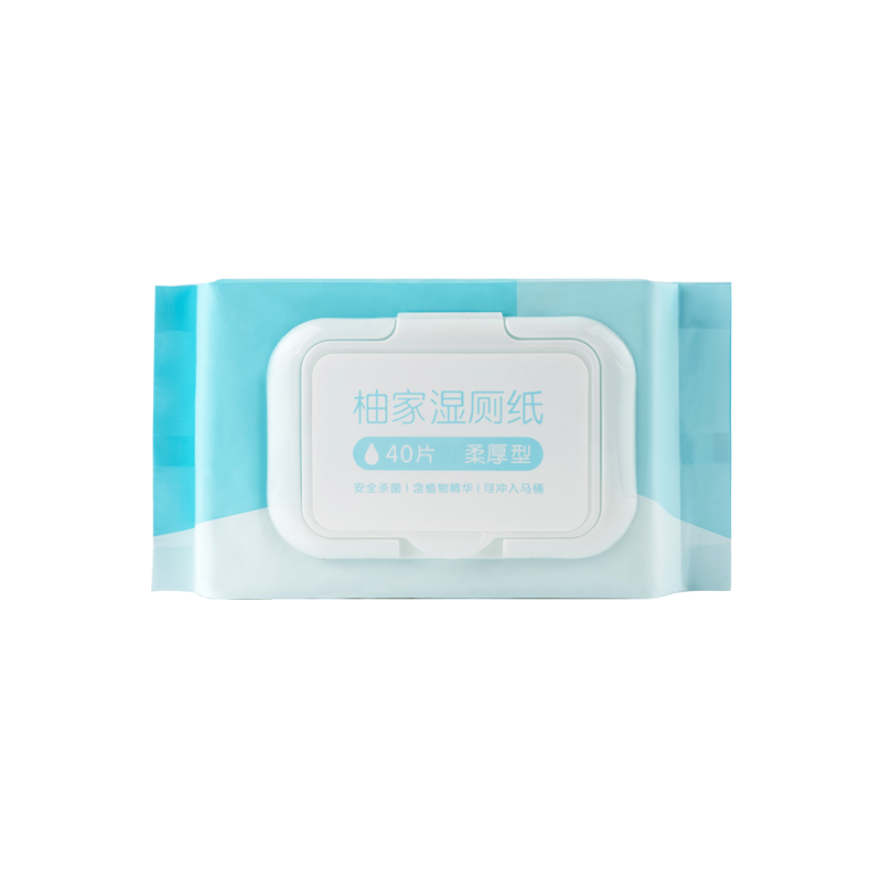 柚家湿厕纸40抽/包*10包 白色