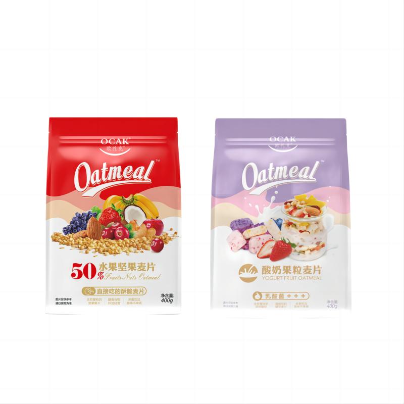 欧扎克 酸奶果粒麦片400g+水果坚果麦片400g   水果坚果+酸奶