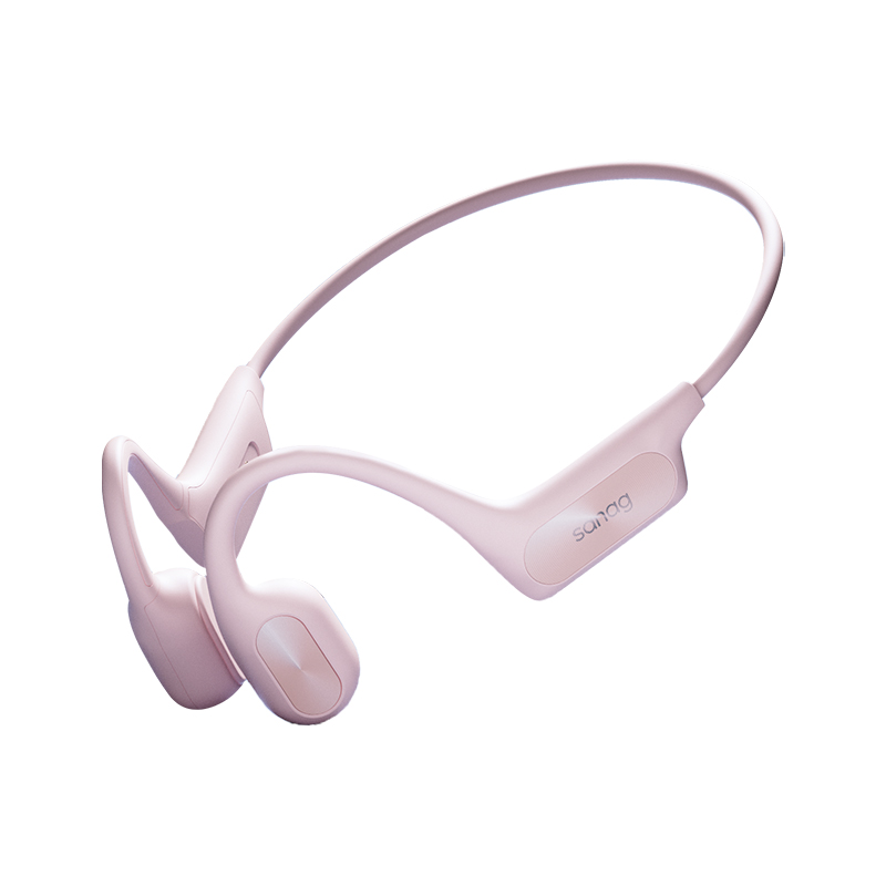 sanag骨传导蓝游泳跑步骑行运动耳机IPX8级防水降噪自带内存适用苹果华为小米B5164G  个 粉色