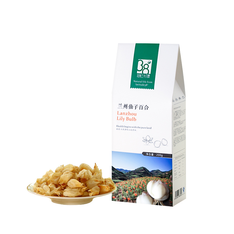 【Ole'超市同款】北纬三十八度丨兰州仙子百合200g脆芯六年生百合无硫无添加健康零食单位：盒 白色