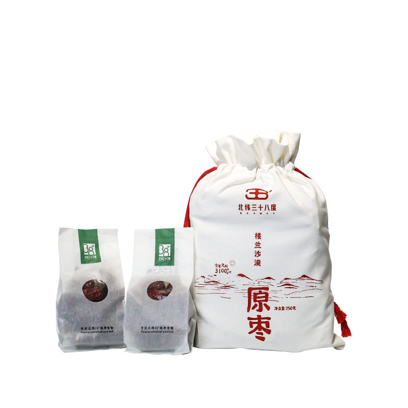 【Ole'超市同款】北纬三十八度丨楼兰沙漠原枣750g正宗若羌灰枣原枝挂干皮薄肉厚核小单位：袋 白色