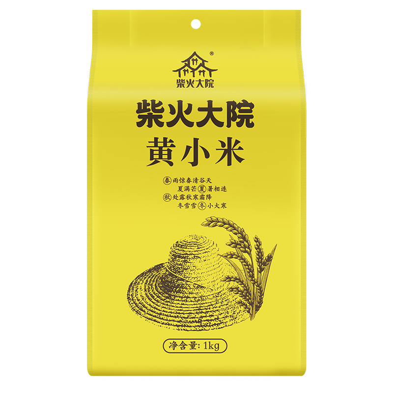 柴火大院  黄小米1kg 袋 黄色