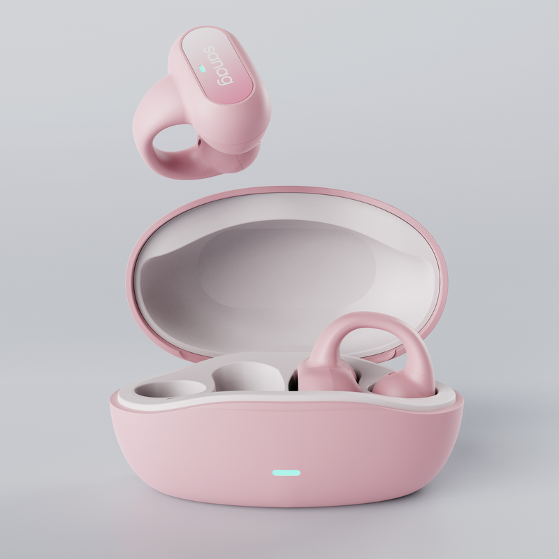 sanag塞那蓝牙耳机骨传导不入耳无线挂耳传感耳夹式运动新款Z51SProMax  单位：个 粉色