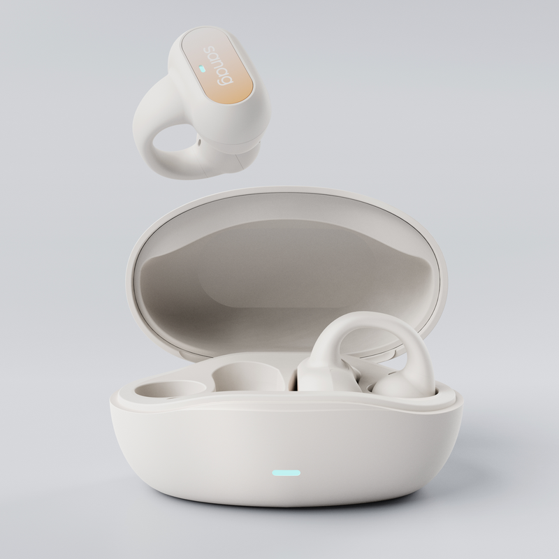 sanag塞那蓝牙耳机骨传导不入耳无线挂耳传感耳夹式运动新款Z51SProMax  单位：个 白色