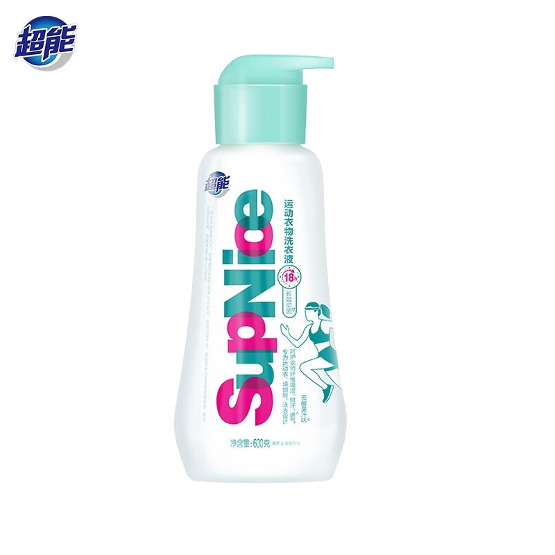 超能 supnice运动衣物 洗衣液 600g 单瓶装 （单位: 瓶） 白色