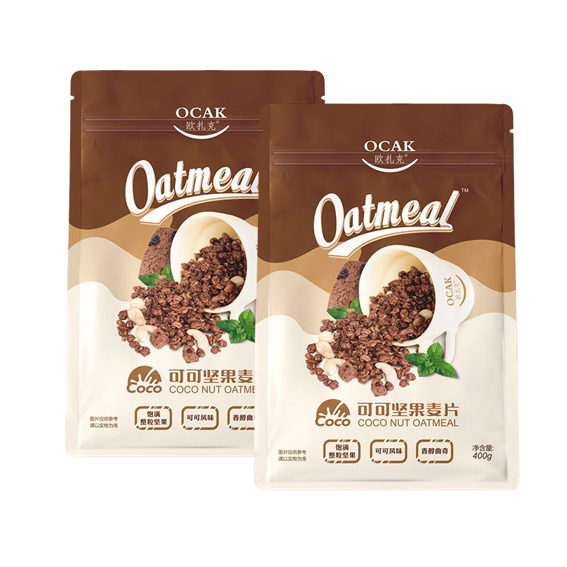 欧扎克 可可坚果麦片 400g*2 （单位：袋）褐色 可可