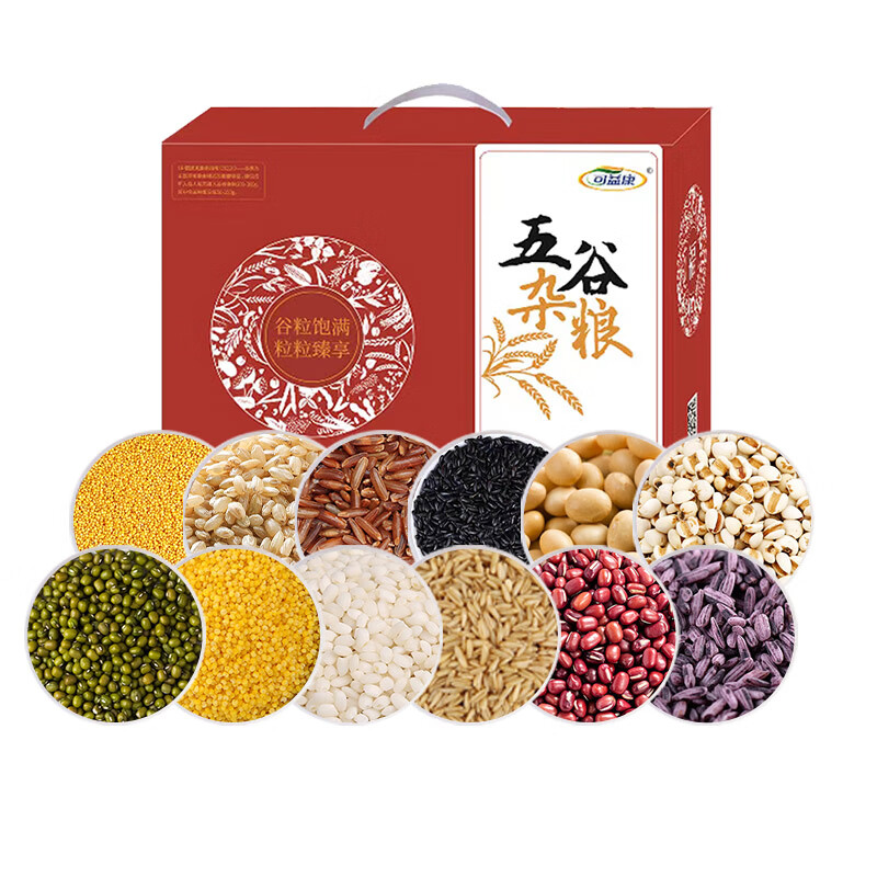 可益康 精挑细选 心选食材
营养健康 天然五谷 美味滋养 全享惠杂粮礼盒4800g 4800g 混色（单位：盒）