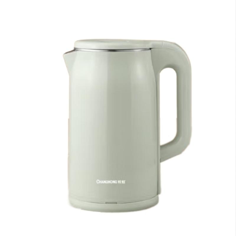 长虹电热水壶 304不锈钢双层防烫 1.8L大容量CSH-HSF001单位：个 薄荷绿