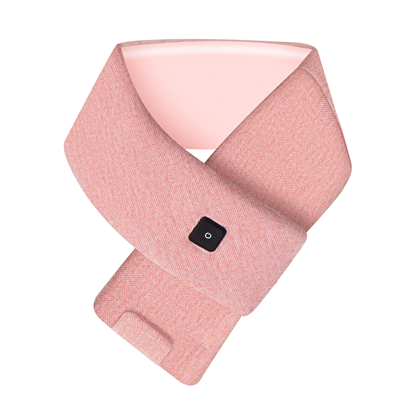 卡乐酷自发热围巾冬季颈椎智能加热充电保暖神器围脖披肩护颈 1盒 粉色
