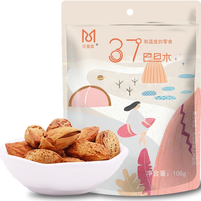 花蜜家手剥巴旦木（薄壳）108g*3袋 图片色