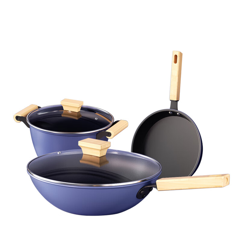 万德霍雍容华贵三件套装钛金锅WDH-Y0231109（单位：套） 深蓝色