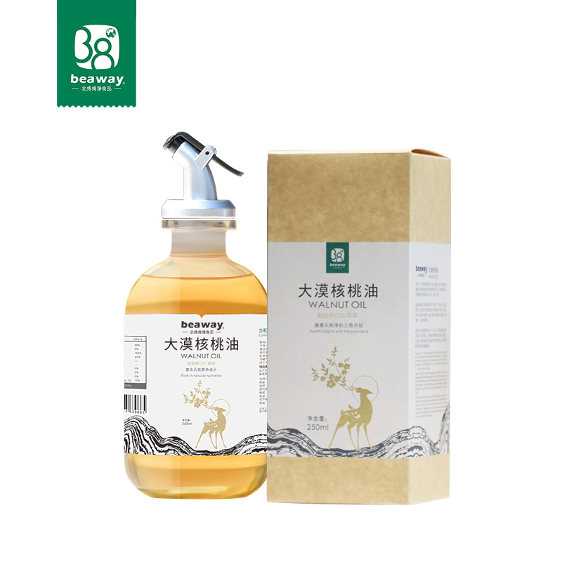 【Ole'超市同款】北纬三十八度 | 丝路古稻大漠核桃油（超临界CO2萃取）250ml单位：瓶 琥珀色