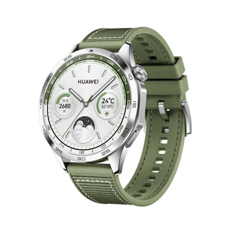 华为 WATCH GT 4 运动智能心率血氧监测蓝牙通话手表 46mm（单位：台） 云杉绿 复合编织表带