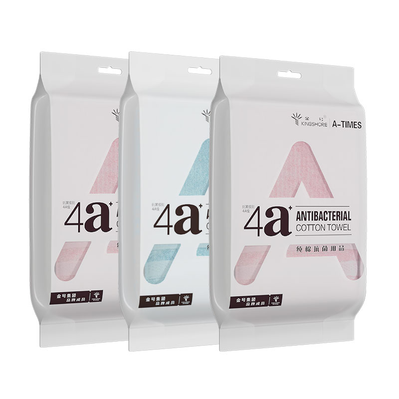 金号A-TIMES系列瑞柏4A抗菌毛巾AT008 三条毛巾袋装（单位：袋） 红蓝混色