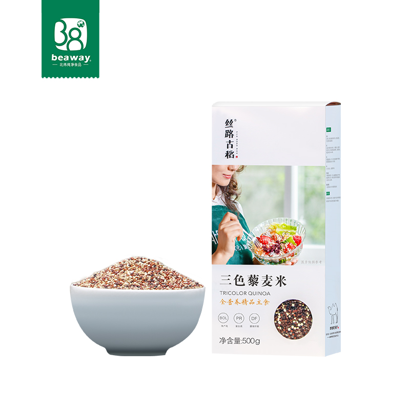 北纬三十八度 | 丝路古稻玻利维亚进口三色藜麦500g免泡素食粗粮单位：盒 白色