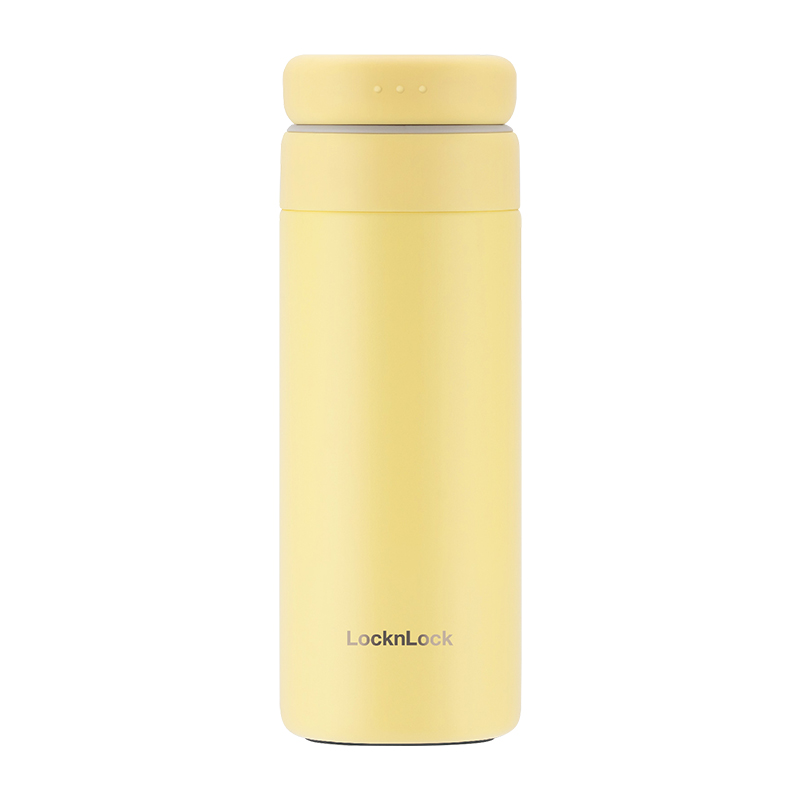 乐扣乐扣（LOCK&LOCK）家用品立立推盖保温杯黄350mL&nbsp; LHC3289YEL（单位：个） 黄色