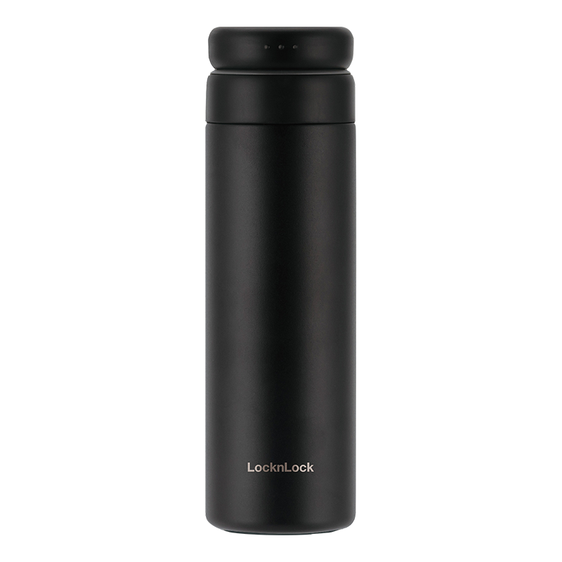 乐扣乐扣（LOCK&LOCK）家用品立立推盖保温杯 450mL（单位：个）黑色
