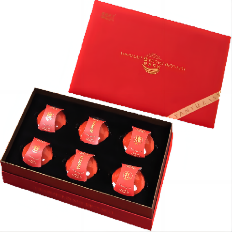 燕遇东方 中国红.即食燕窝礼盒80g*6碗  单位：盒 红色