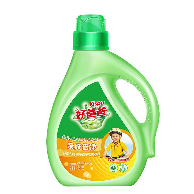 好爸爸亲肤倍净洗衣液1.05kg（单位：瓶) 绿色