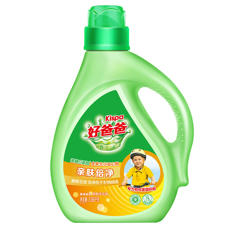 好爸爸亲肤倍净洗衣液2.068kg（单位：瓶） 绿茶