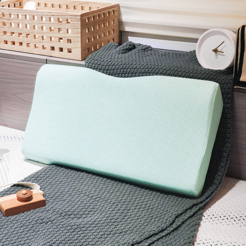 慕思PSZ1-180艾草枕颈椎枕超柔软舒适护颈枕（单位：只） 天蓝色