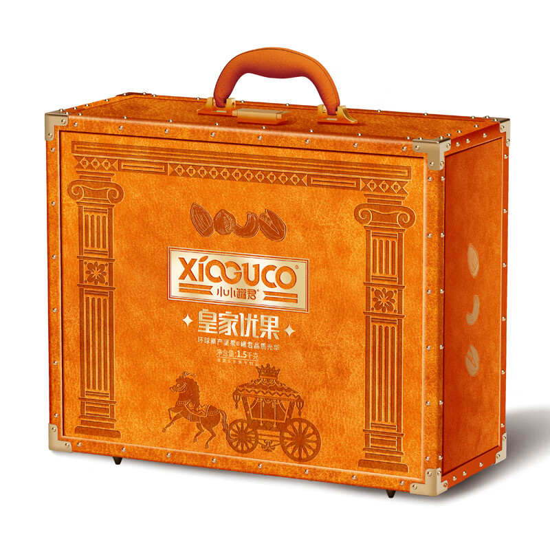 小小罐君 皇家优果坚果年货礼盒 2110g*1 单位：盒 驼色