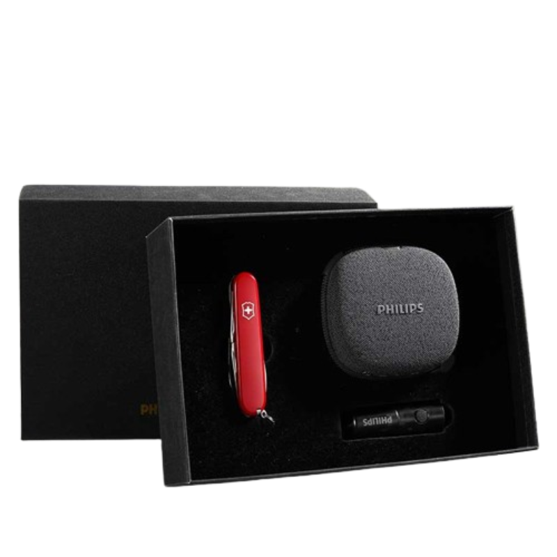 维氏瑞士军刀飞利浦音响组合套装 曜石黑