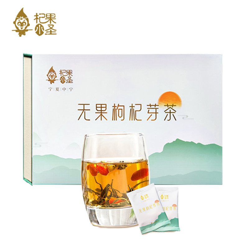 杞果小圣无果枸杞芽茶180克精品礼盒（3G*60袋） 绿色