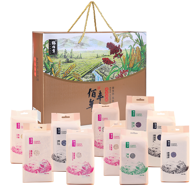 粮佰年      佰年丰采10杂粮礼盒 拿铁色