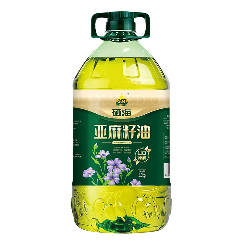 XH硒海冷榨亚麻籽油2.5kg(单位：桶) 亚麻籽油2.5kg