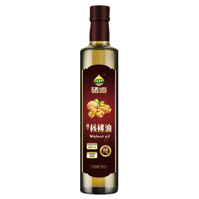 XH硒海冷榨核桃油250ml（单位：瓶） 核桃油250ml