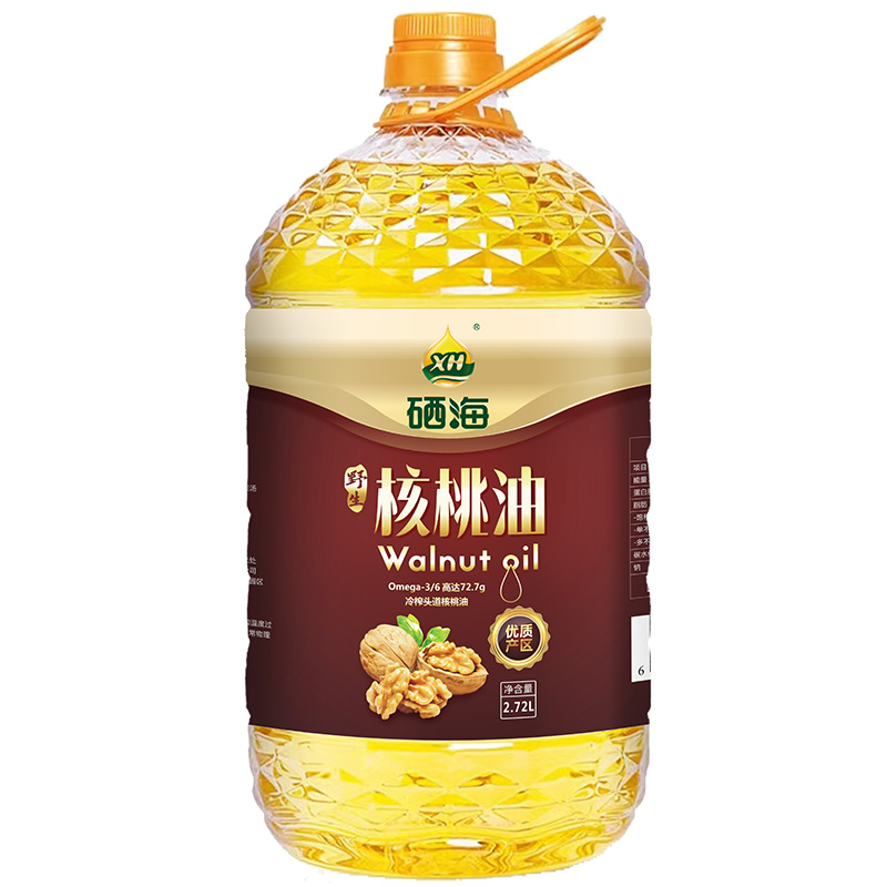 XH硒海冷榨核桃油2.72L（单位：桶） 核桃油2.72L