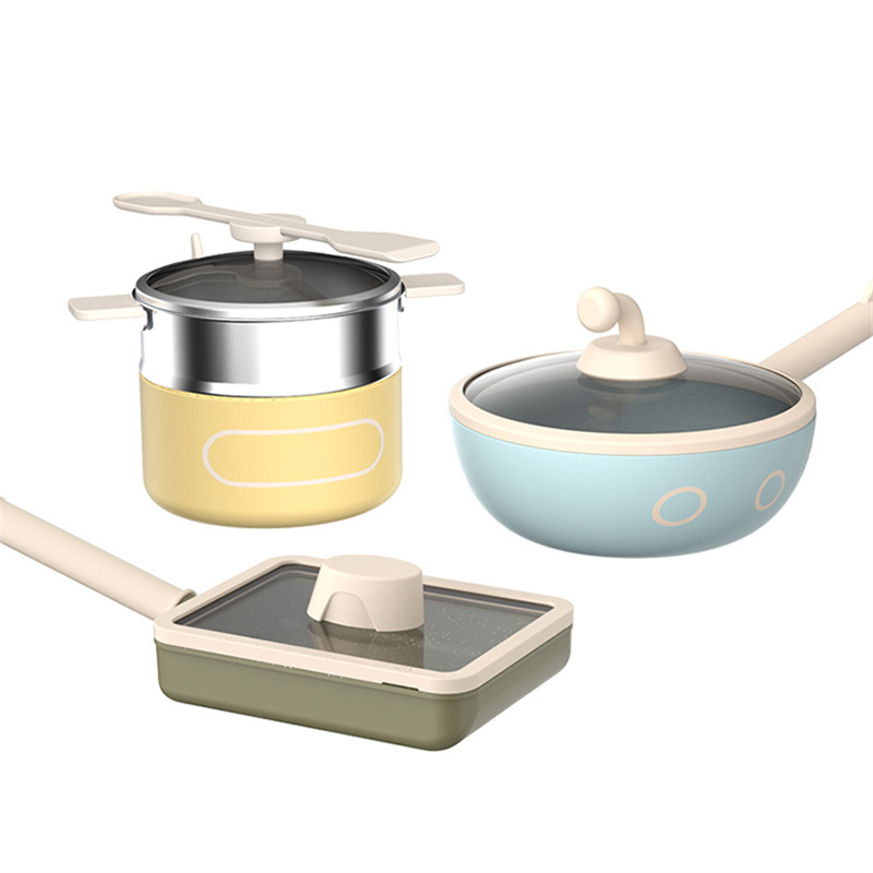 悦味迷你厨房儿童学生不粘套装-kids系列三件套TPKD3A（单位：套） 多色