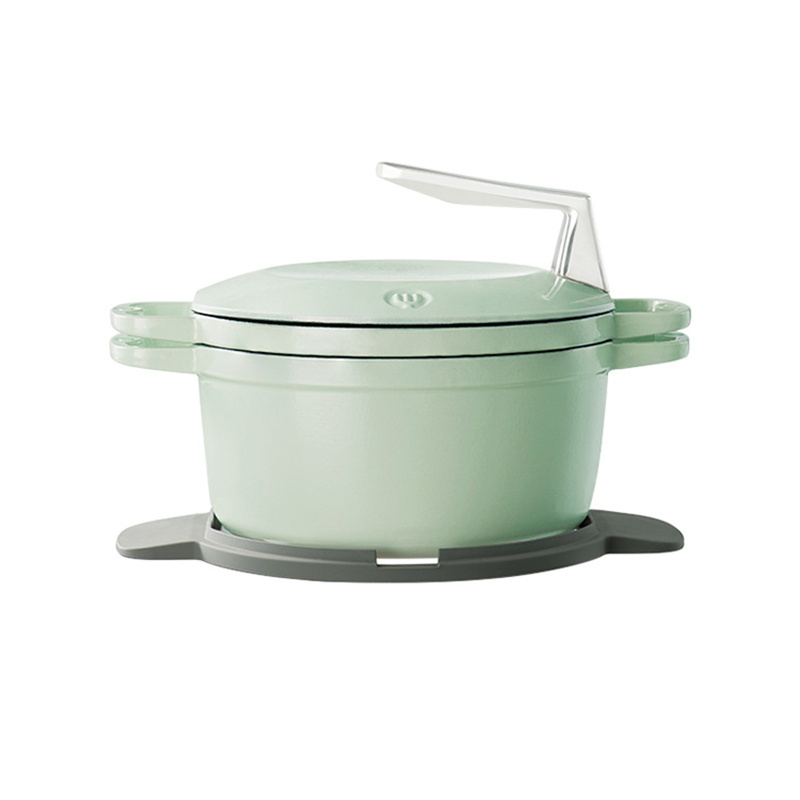 悦味珐琅铸铁五件套绿色TP7ZTG-1（单位：套） 松霜绿