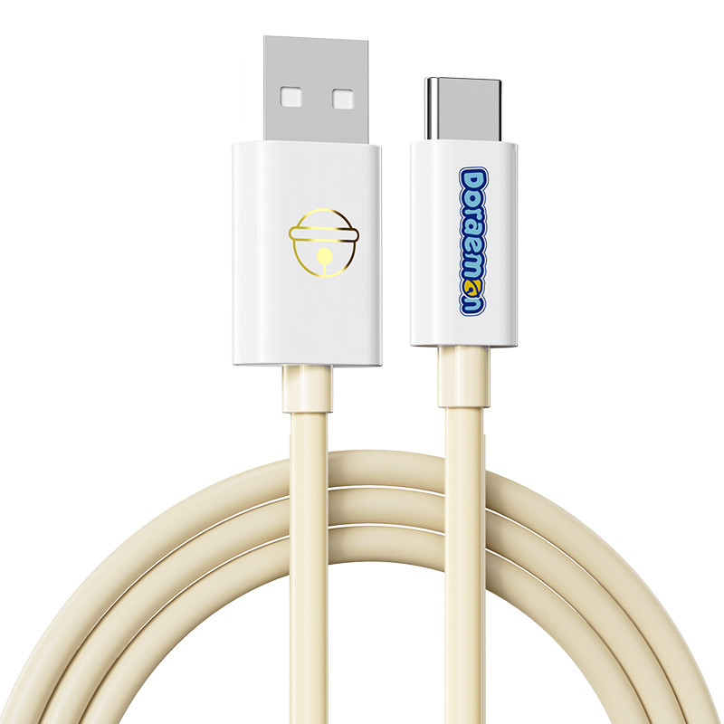 ROCK 哆啦A梦 PD100W/6A快充数据线 L=100CM  RCB0866 米色  单位：条 USB TO C6A 1M