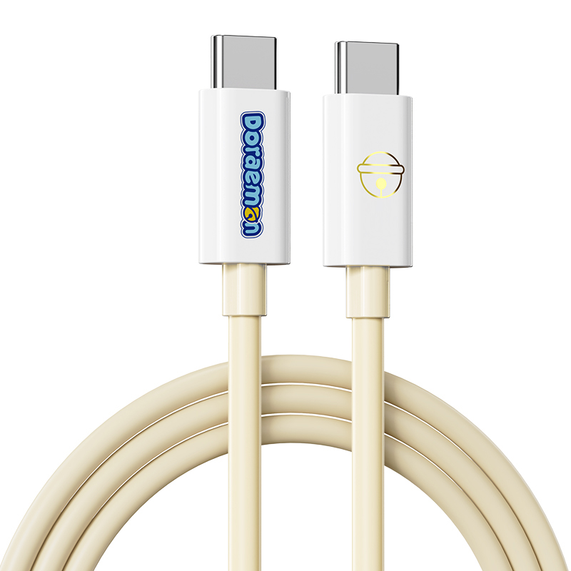 ROCK 哆啦A梦 PD100W/6A快充数据线 L=100CM  RCB0866 米色  单位：条 CTO C 100W 1M